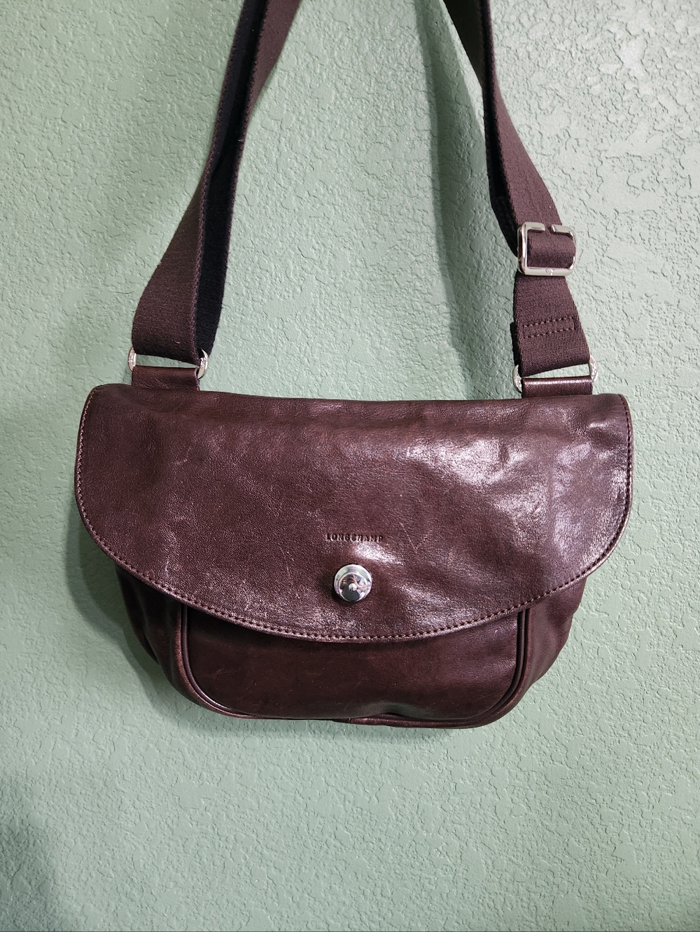 Longchamp Brown Leather Crossbody Bag